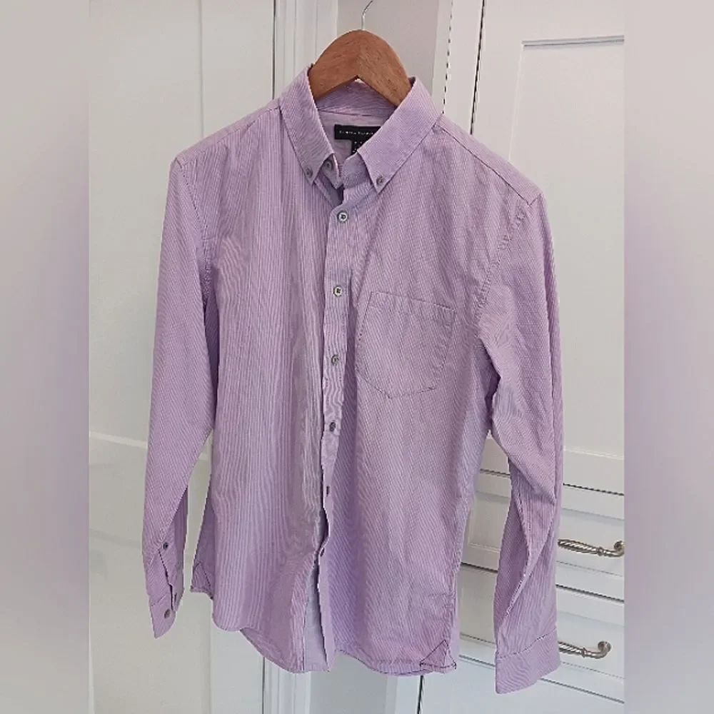 Mens Banana Republic Button Down Shirt Cotton Striped